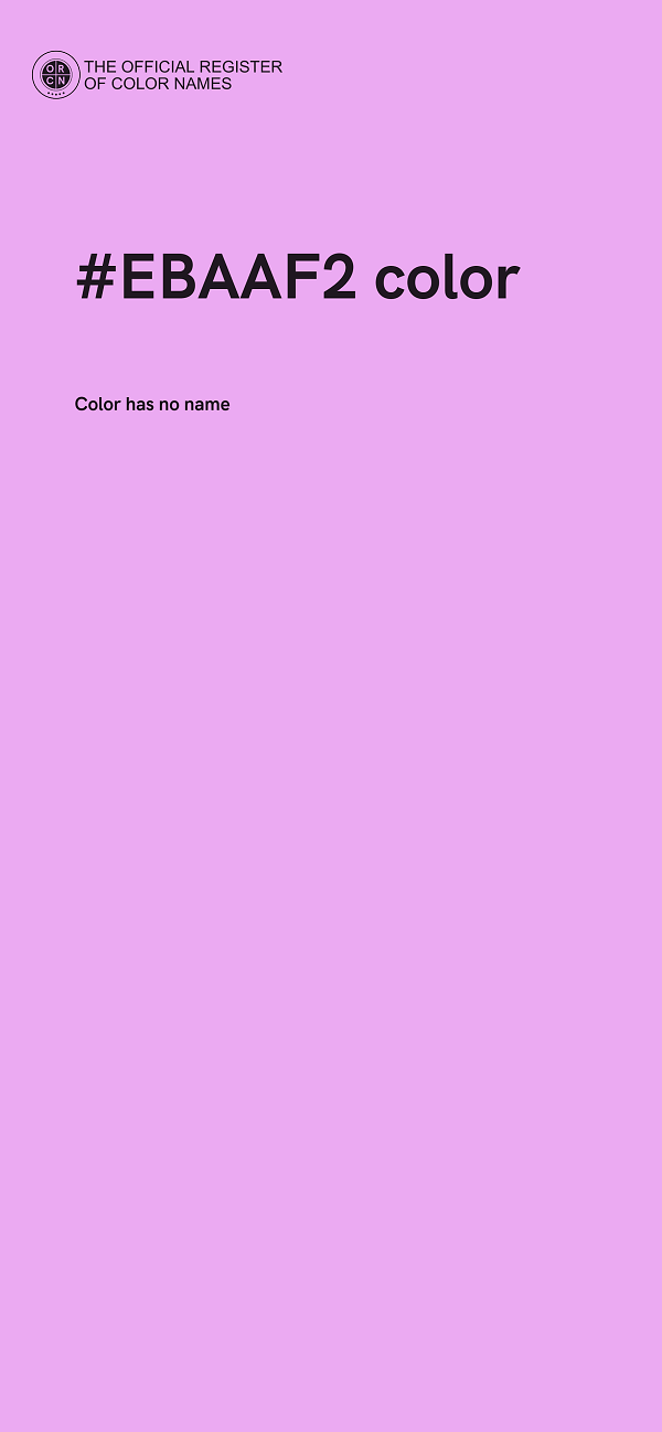 #EBAAF2 color image