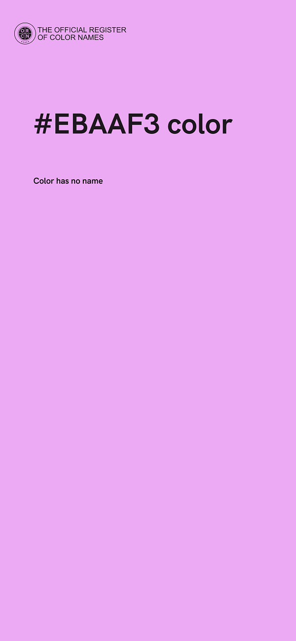 #EBAAF3 color image