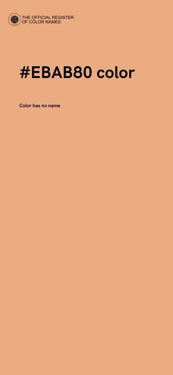 #EBAB80 color image