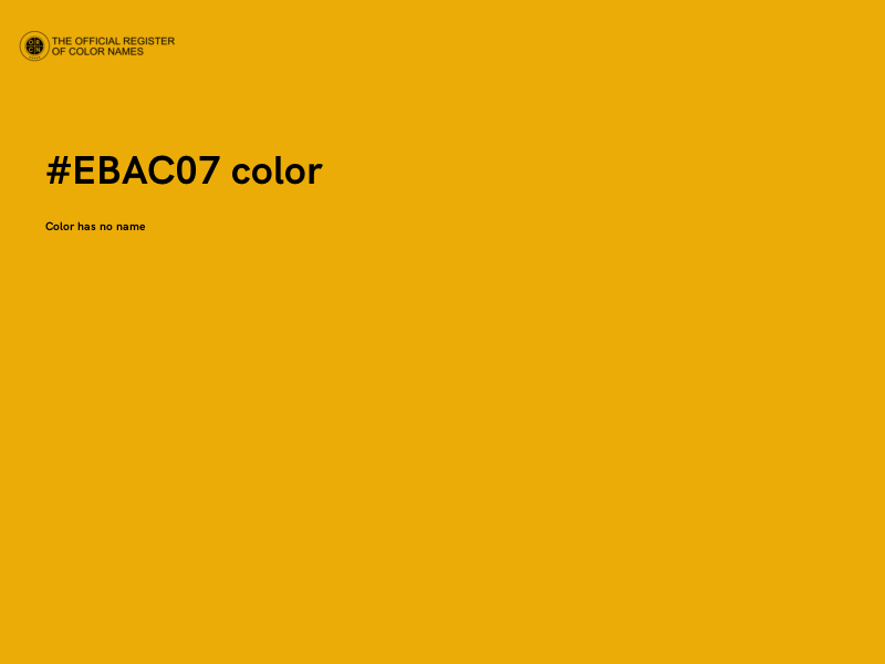 #EBAC07 color image