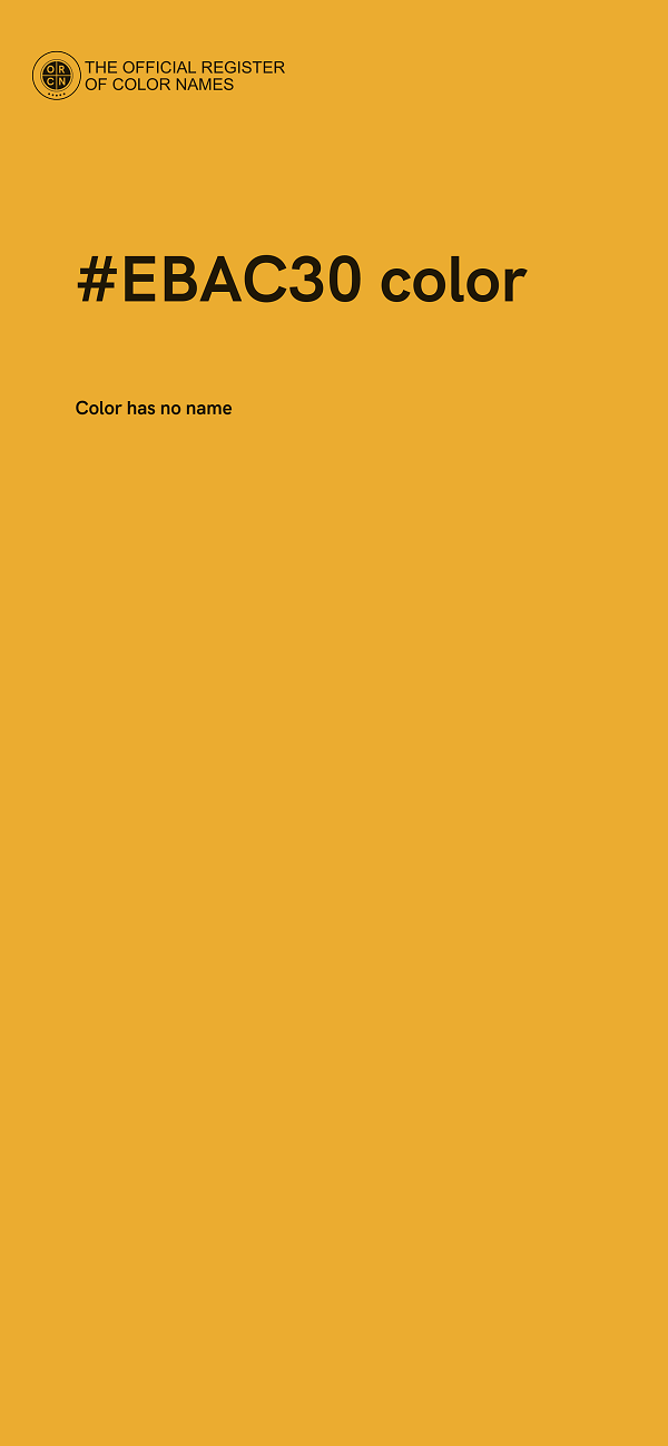 #EBAC30 color image