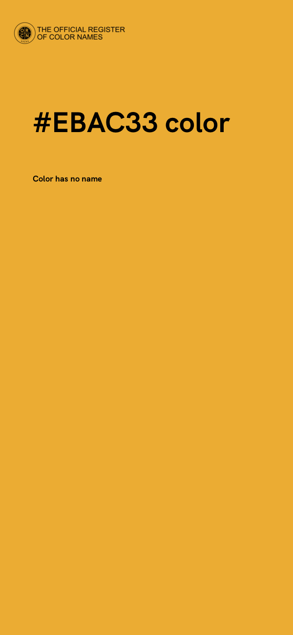 #EBAC33 color image