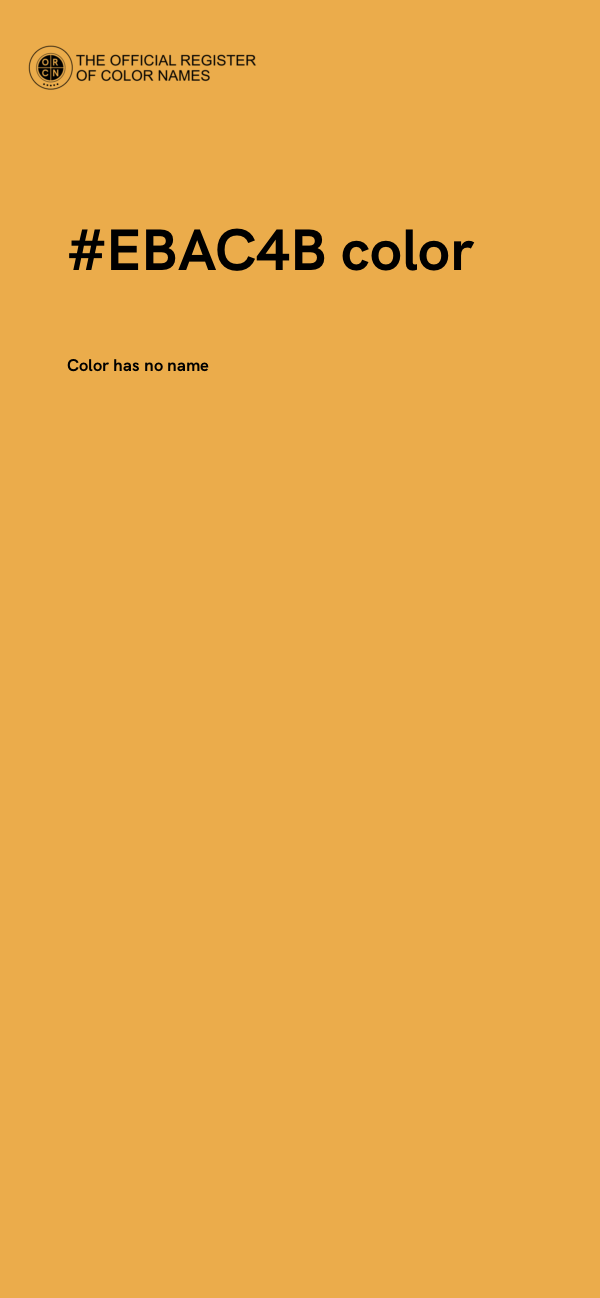 #EBAC4B color image