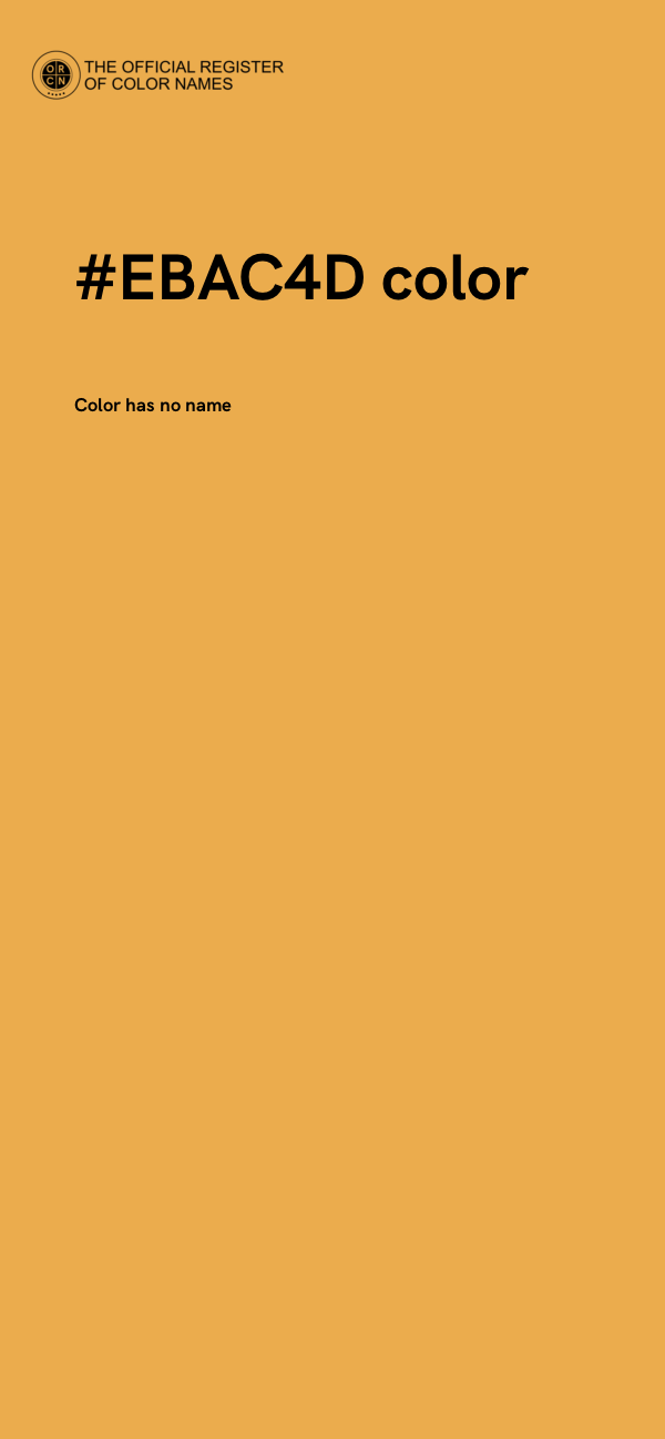 #EBAC4D color image