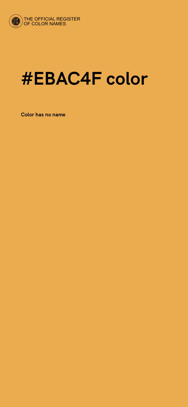 #EBAC4F color image
