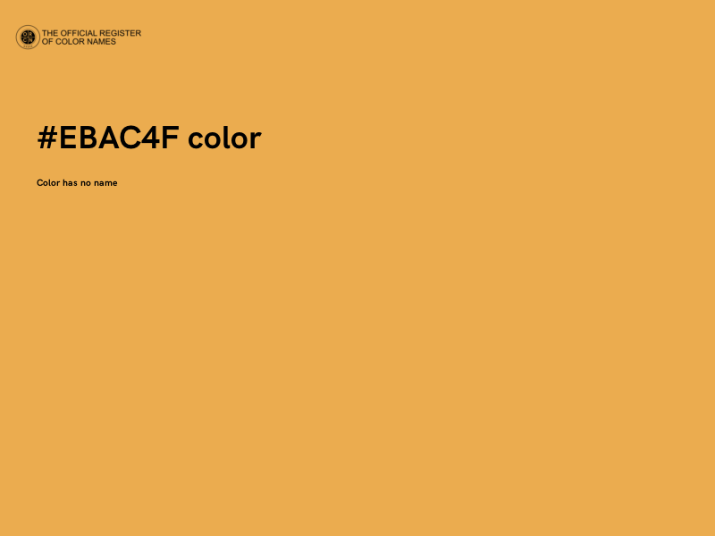 #EBAC4F color image