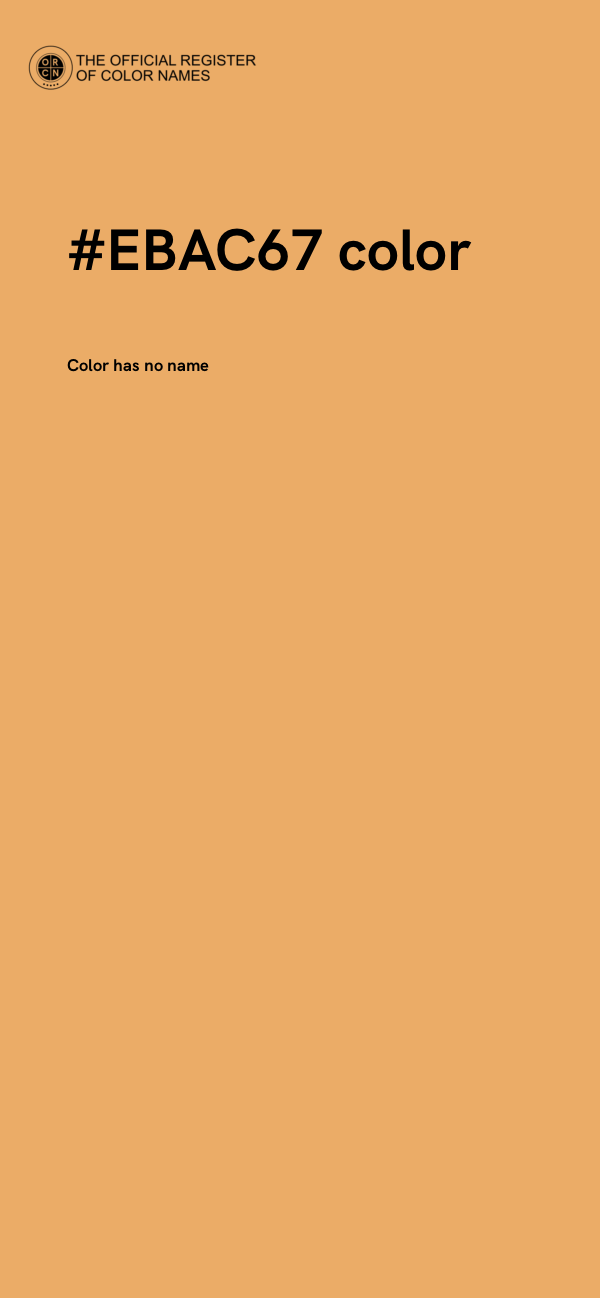 #EBAC67 color image