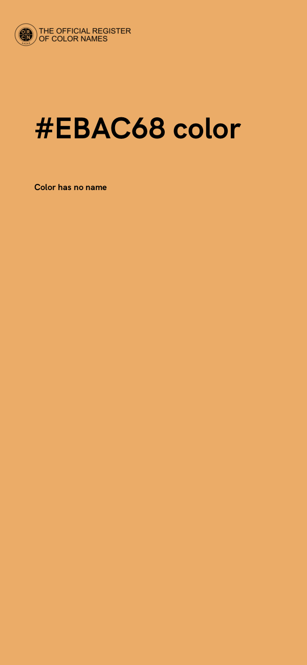 #EBAC68 color image