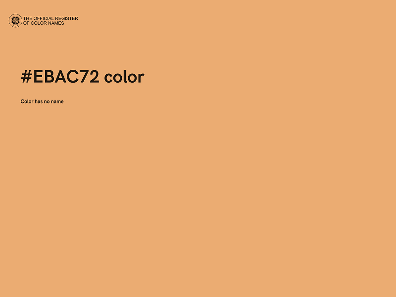 #EBAC72 color image