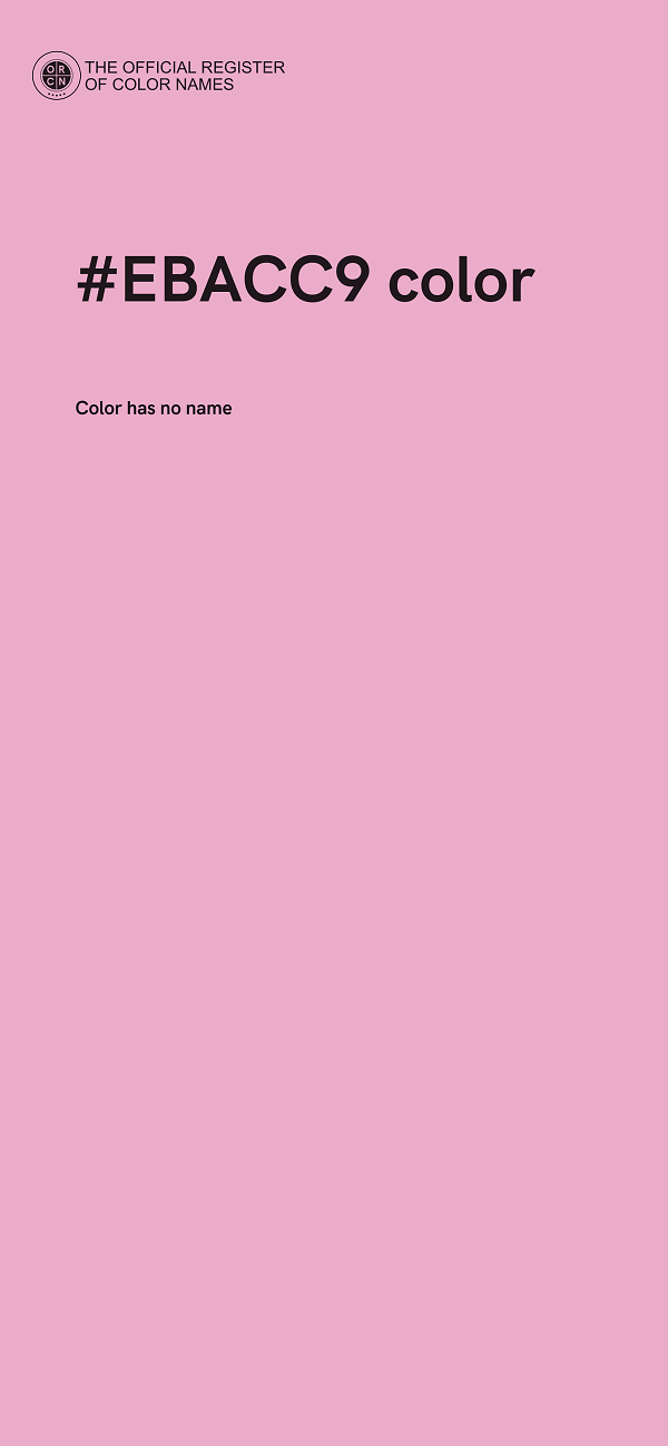 #EBACC9 color image