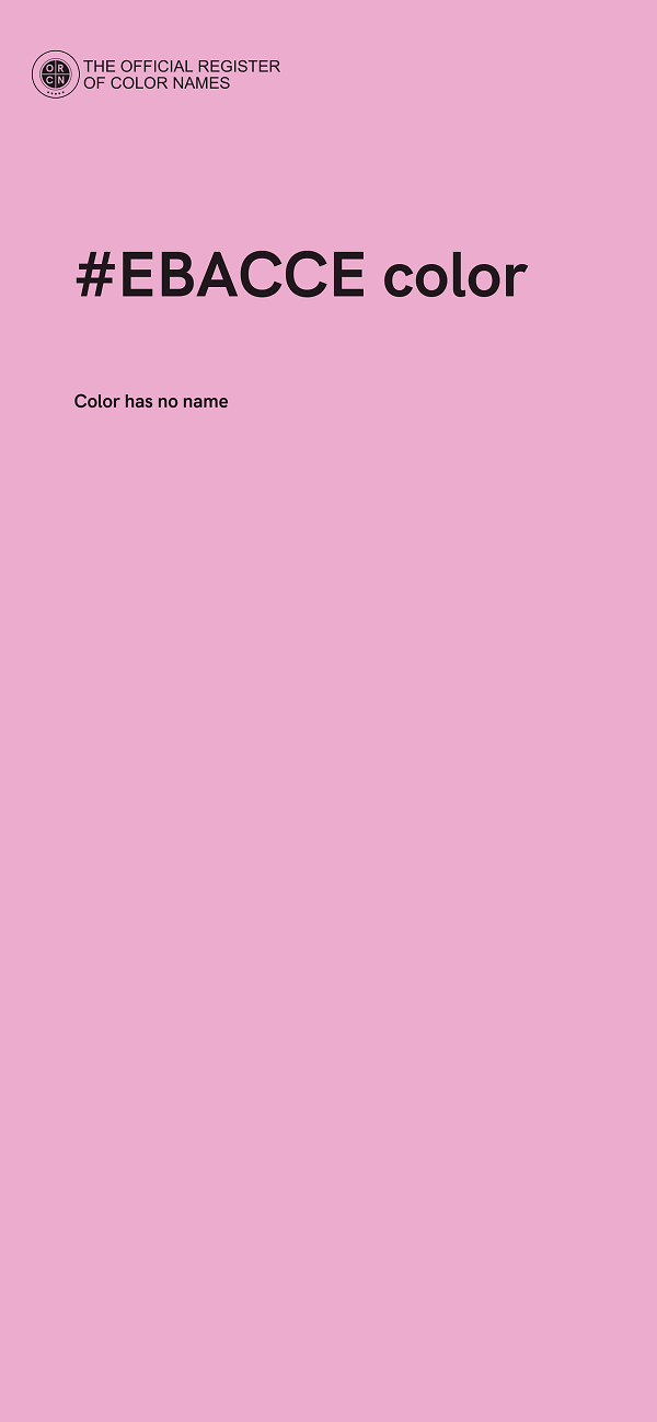 #EBACCE color image