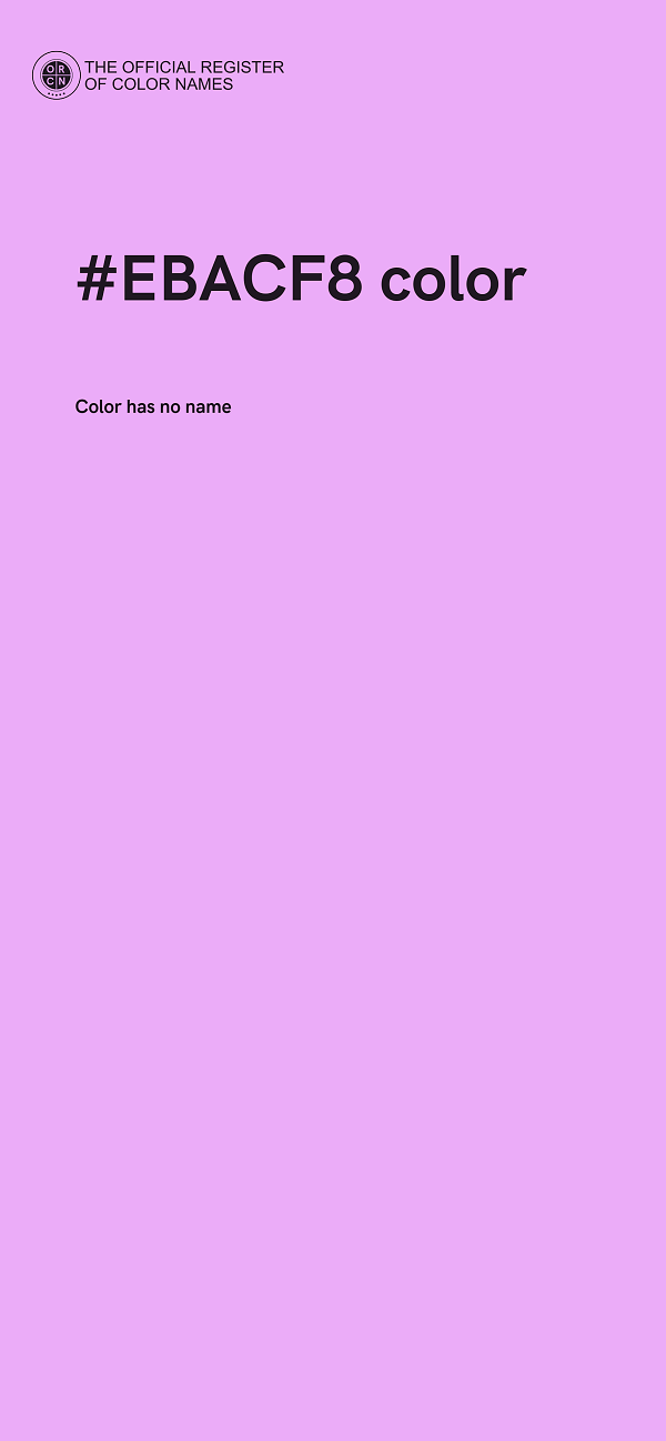 #EBACF8 color image