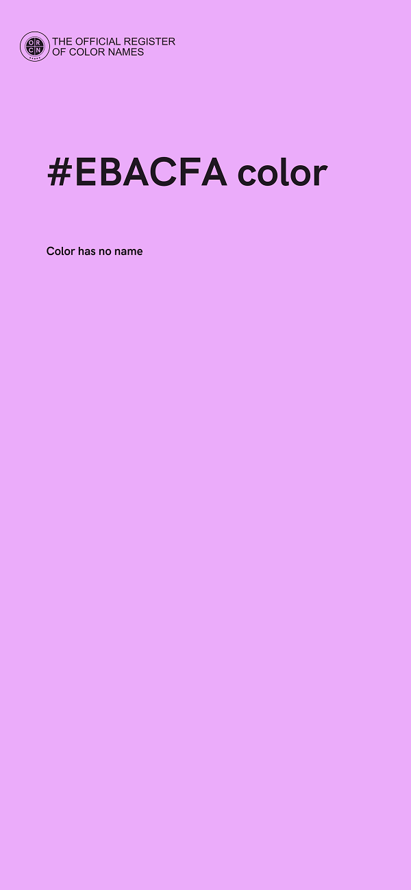 #EBACFA color image