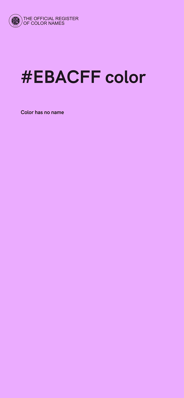 #EBACFF color image