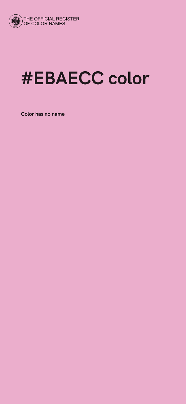 #EBAECC color image