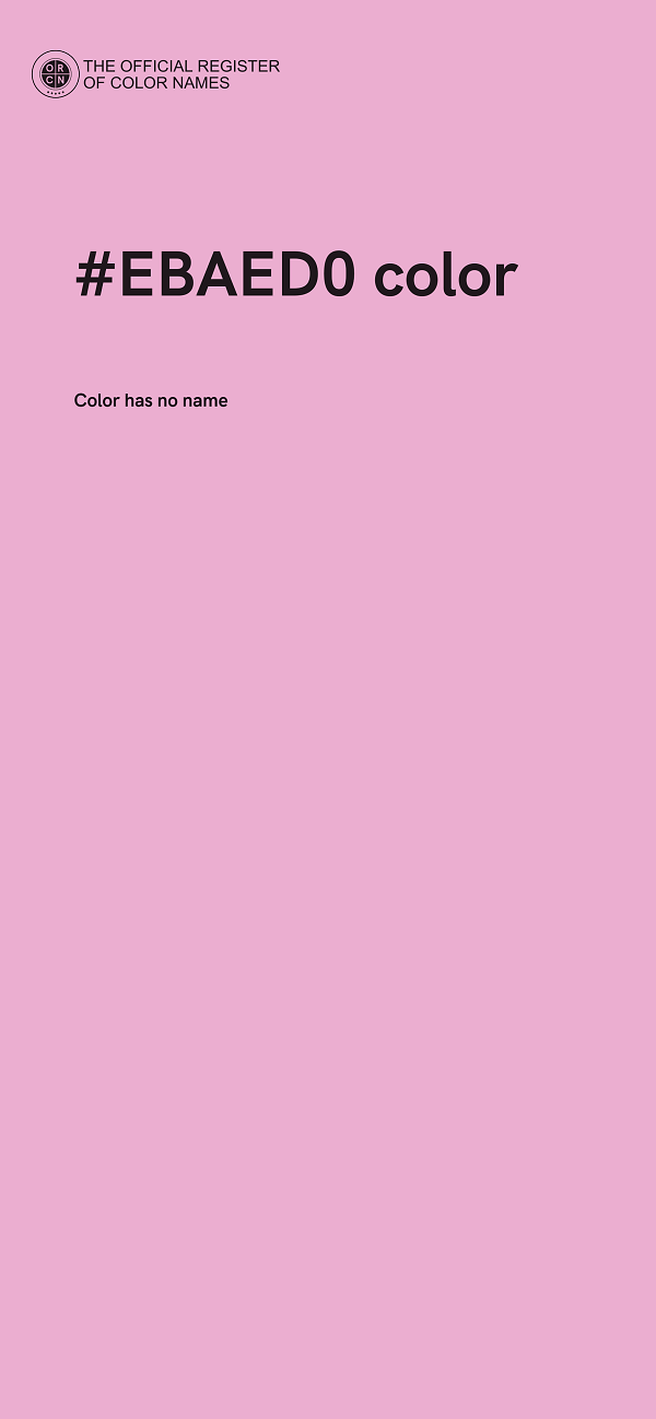 #EBAED0 color image