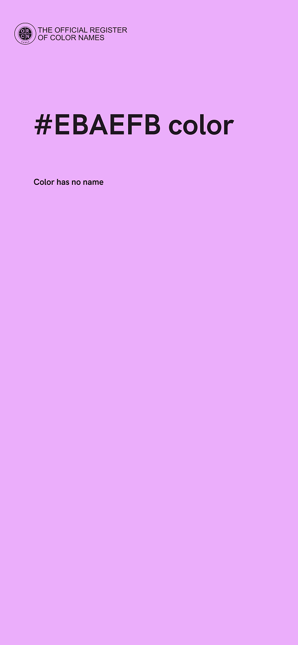 #EBAEFB color image