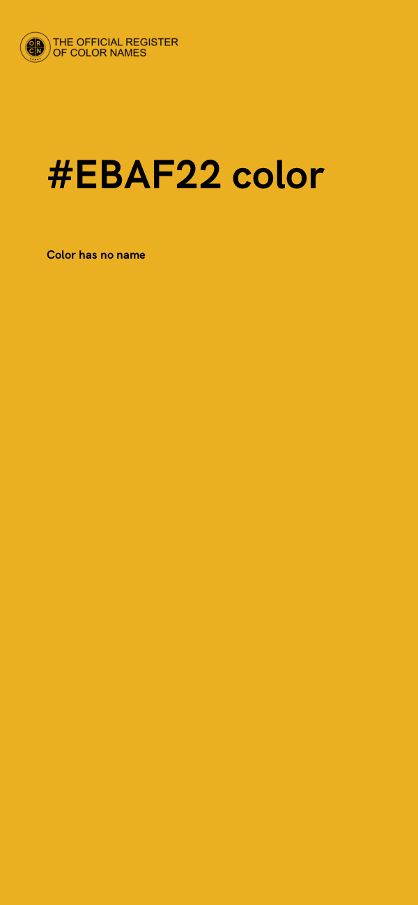 #EBAF22 color image
