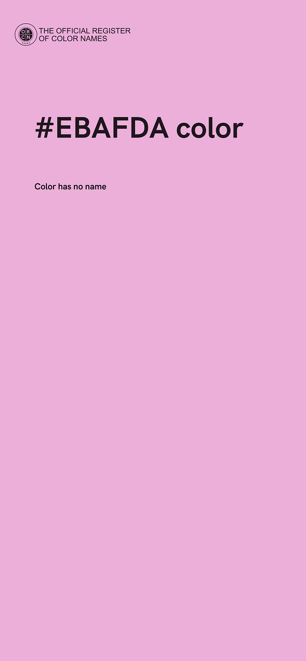 #EBAFDA color image