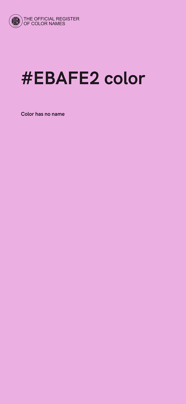 #EBAFE2 color image