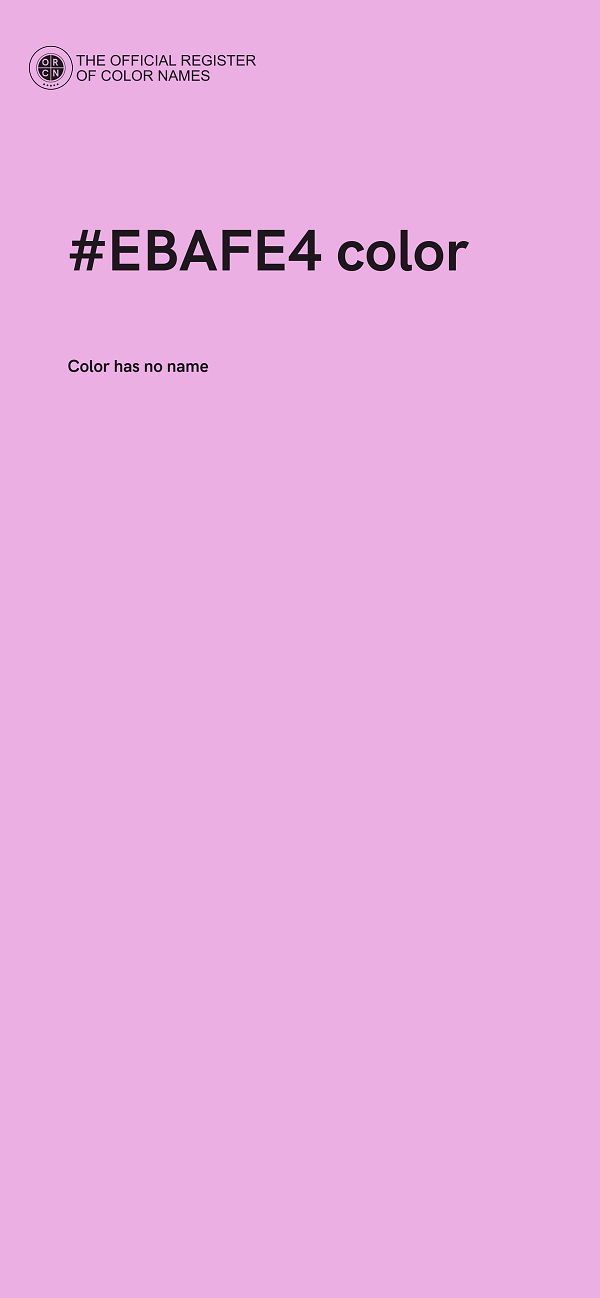 #EBAFE4 color image