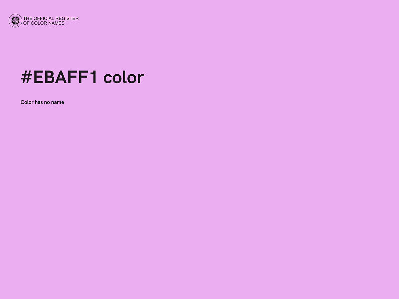 #EBAFF1 color image