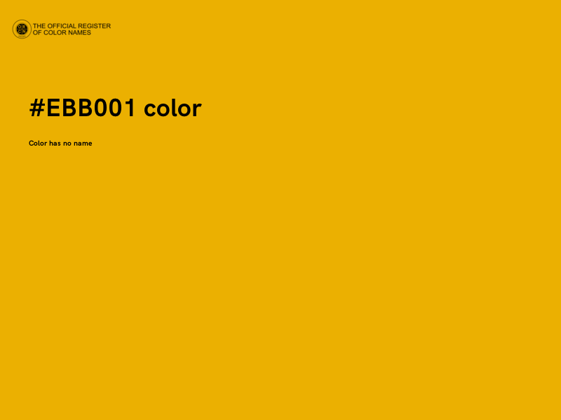 #EBB001 color image