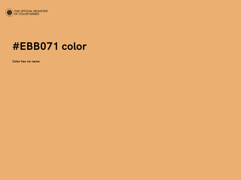 #EBB071 color image