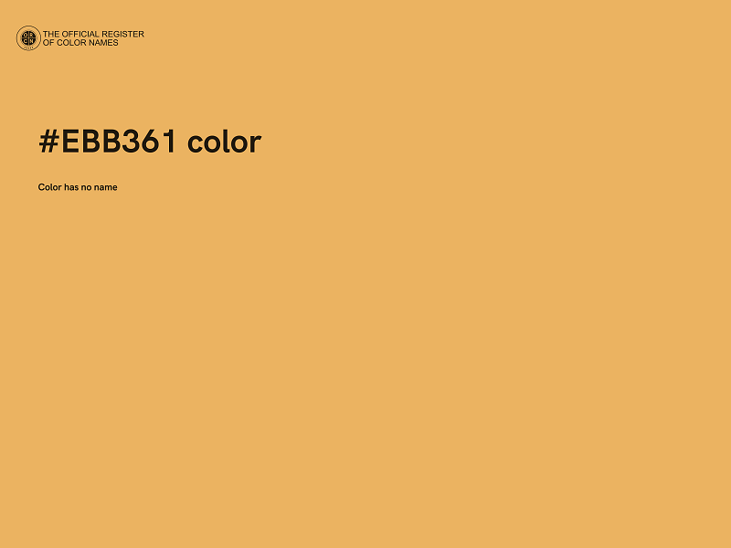 #EBB361 color image