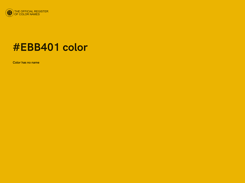 #EBB401 color image