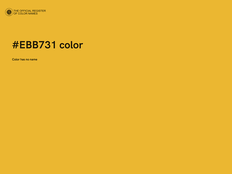 #EBB731 color image