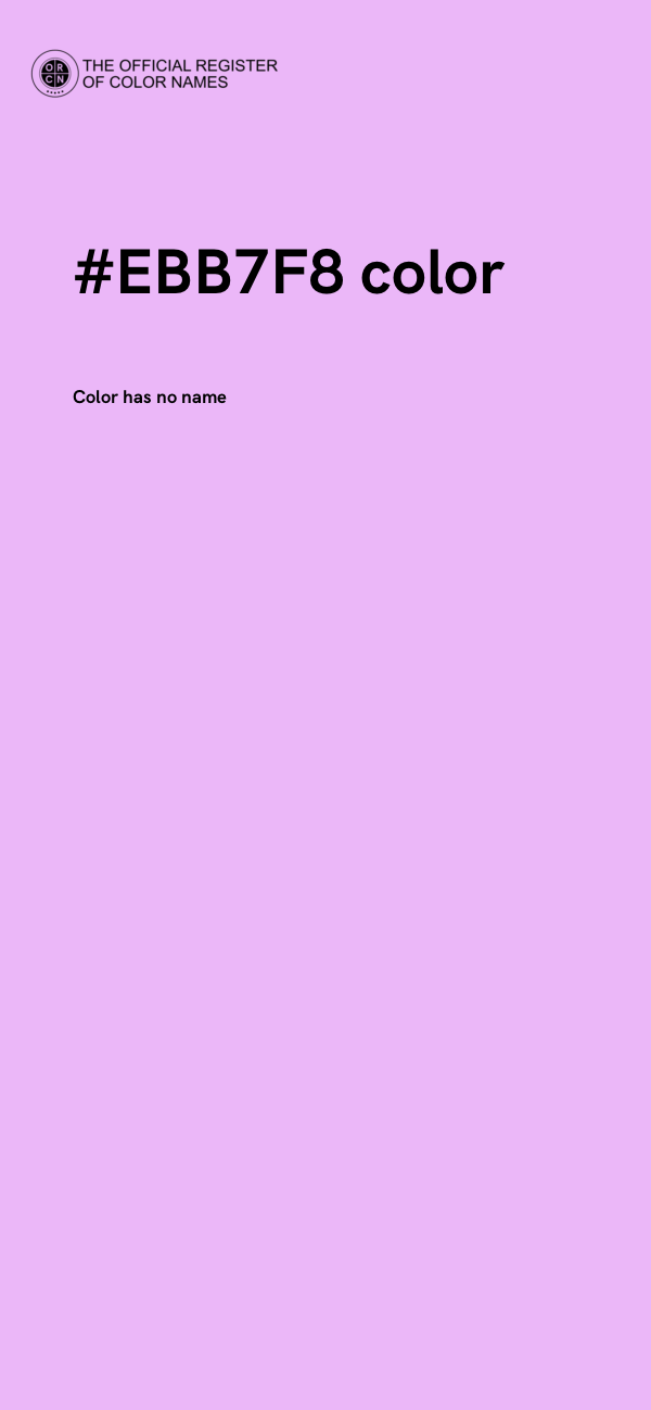 #EBB7F8 color image