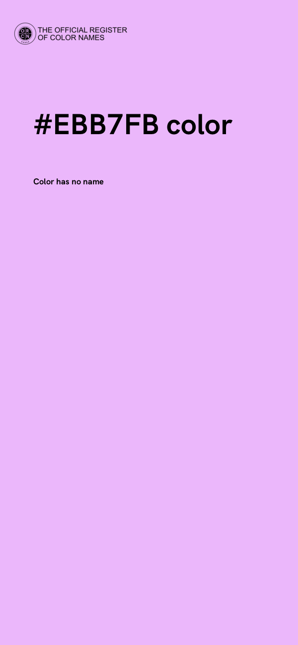 #EBB7FB color image