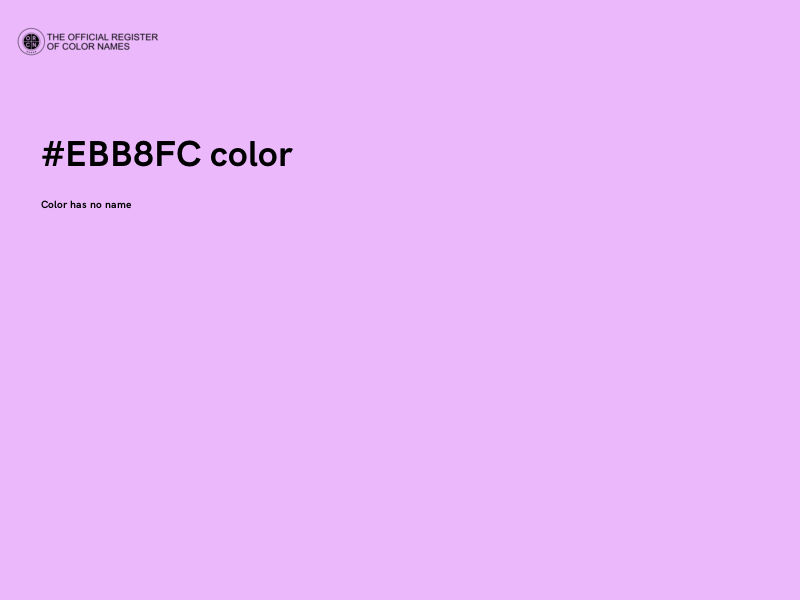 #EBB8FC color image