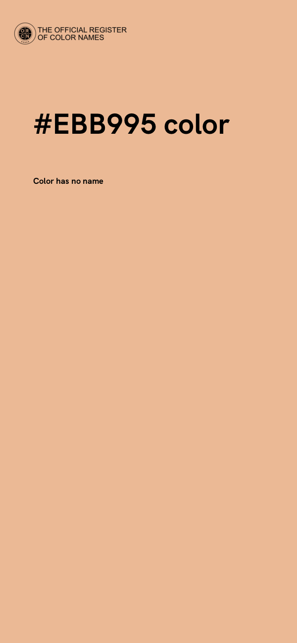 #EBB995 color image