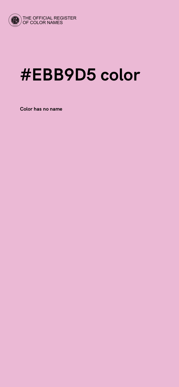 #EBB9D5 color image