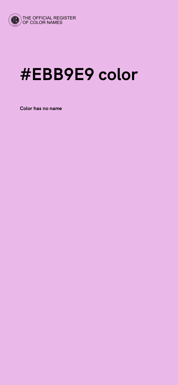 #EBB9E9 color image