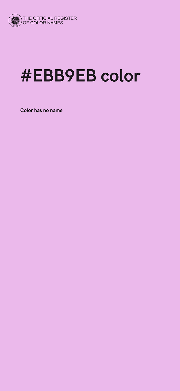 #EBB9EB color image