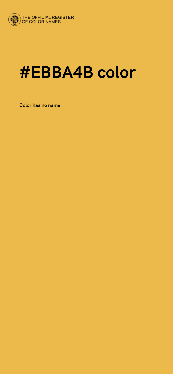 #EBBA4B color image