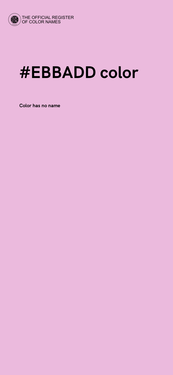 #EBBADD color image
