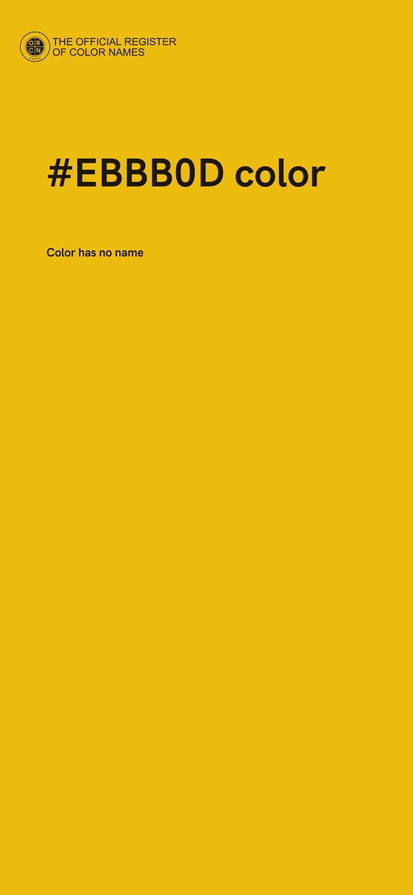 #EBBB0D color image