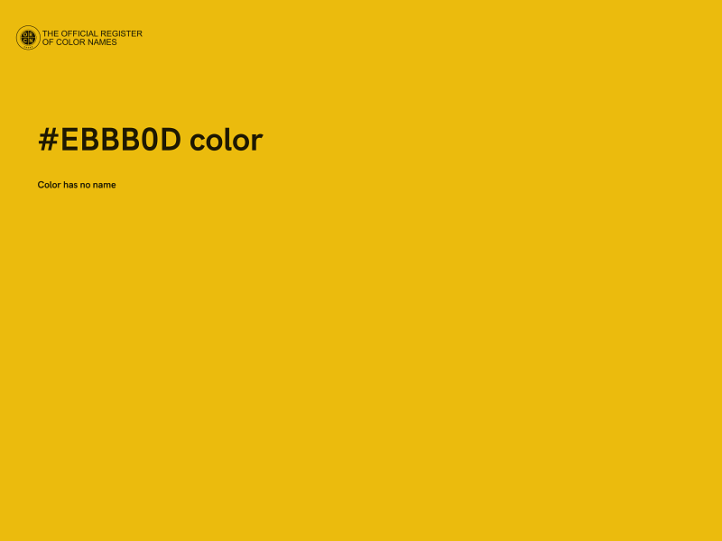 #EBBB0D color image