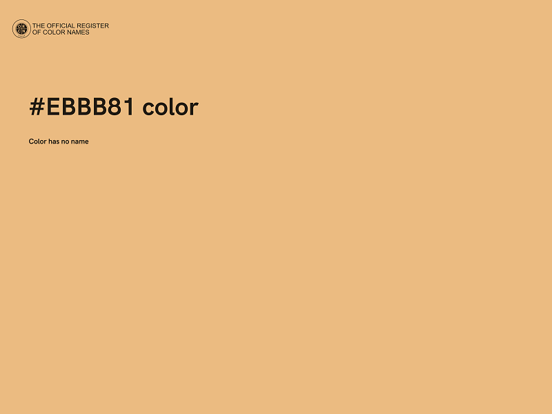 #EBBB81 color image