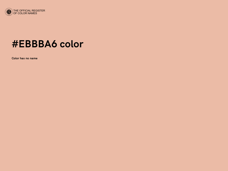 #EBBBA6 color image