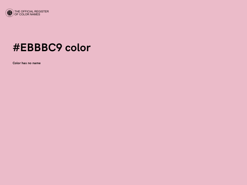 #EBBBC9 color image