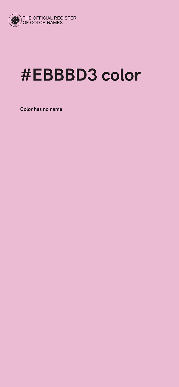 #EBBBD3 color image
