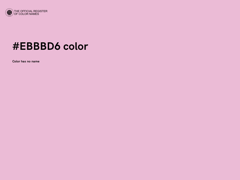 #EBBBD6 color image