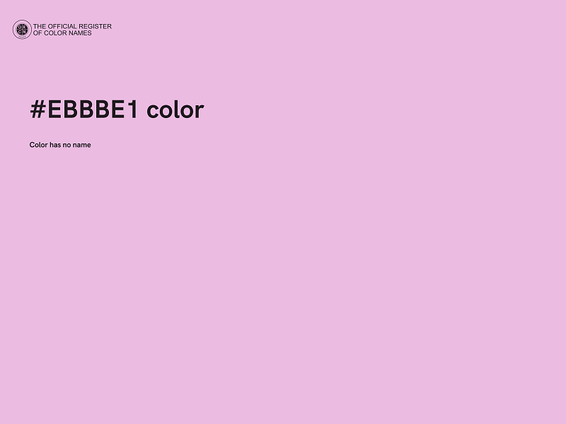 #EBBBE1 color image