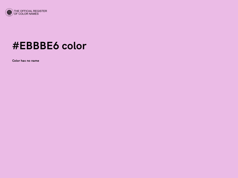 #EBBBE6 color image