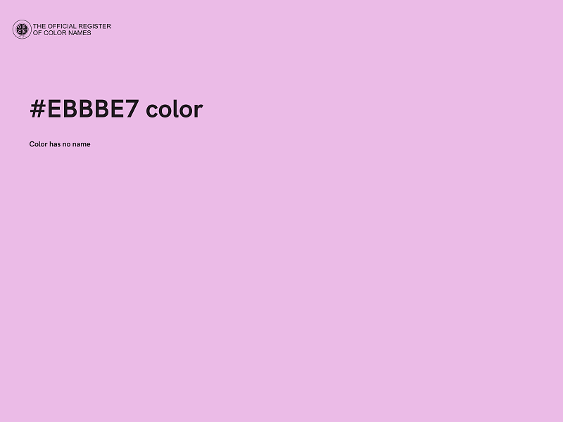 #EBBBE7 color image